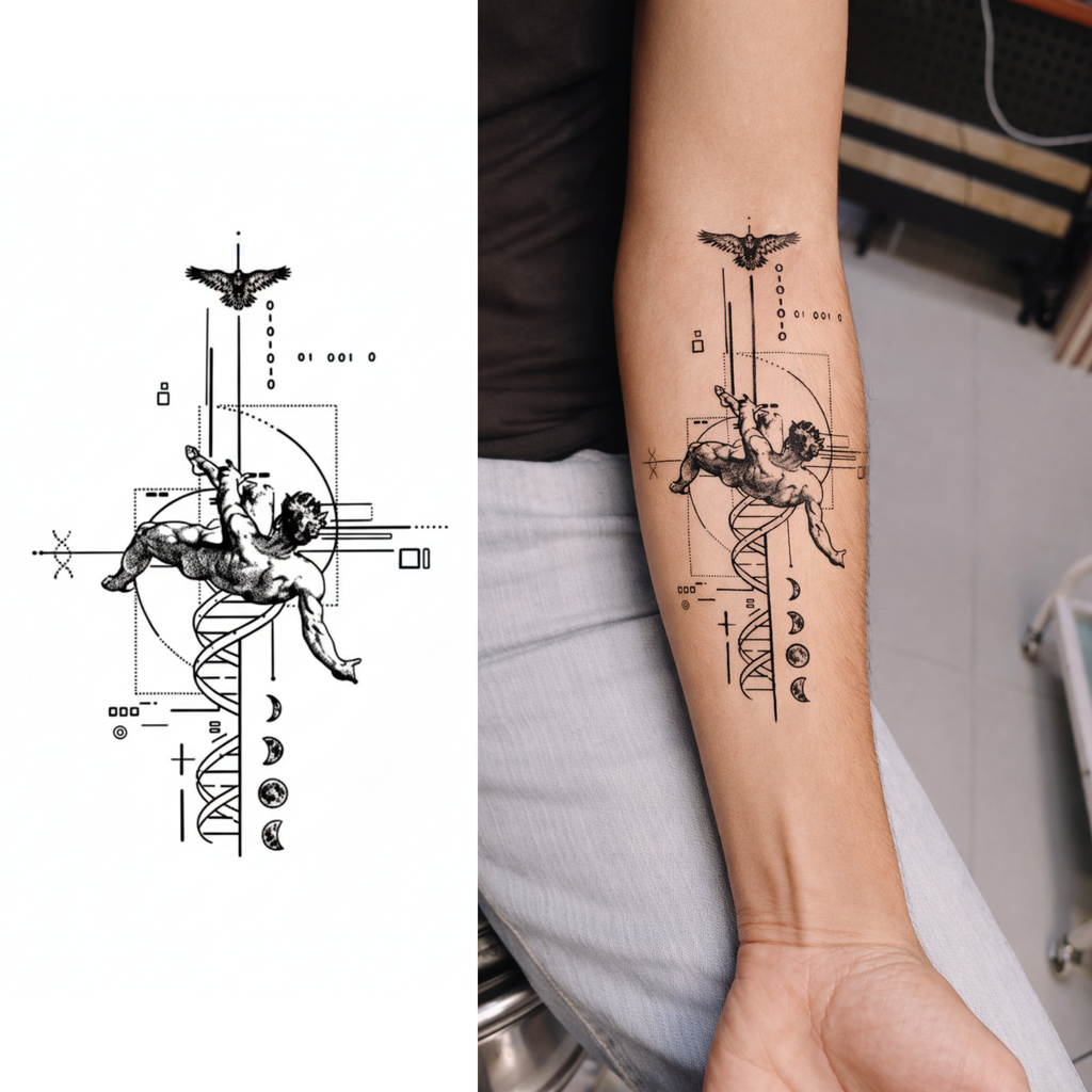 Ángel ADN – Tatuaje Semi Permanente