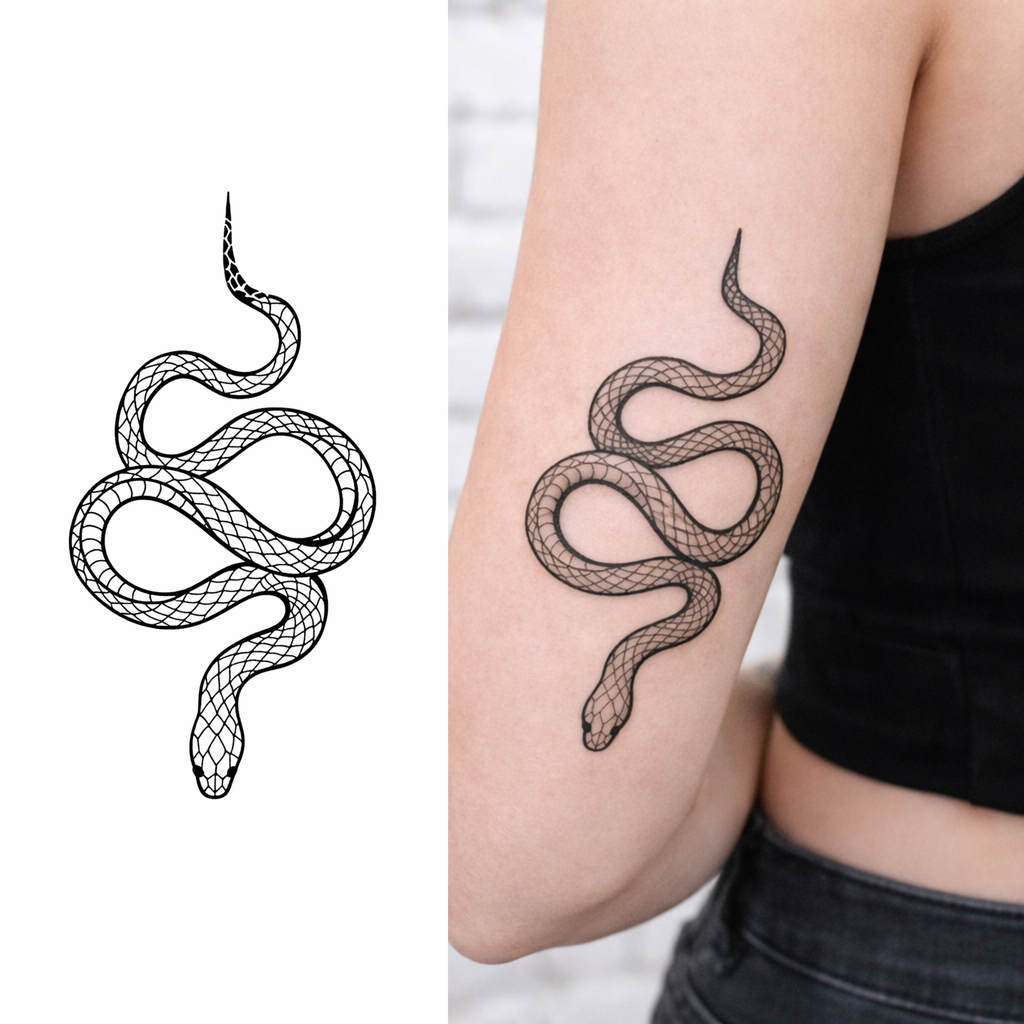 Serpiente – Tatuaje Semi Permanente