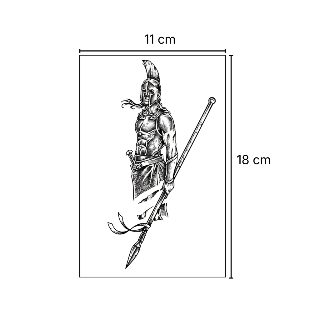 Guerrero espartano – Tatuaje Semi Permanente